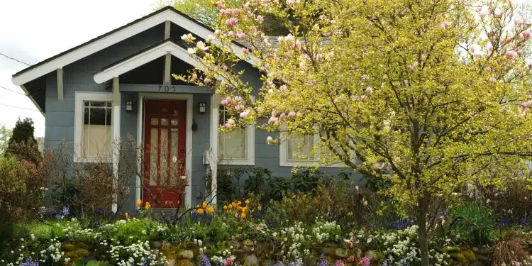 une maison avec jardin